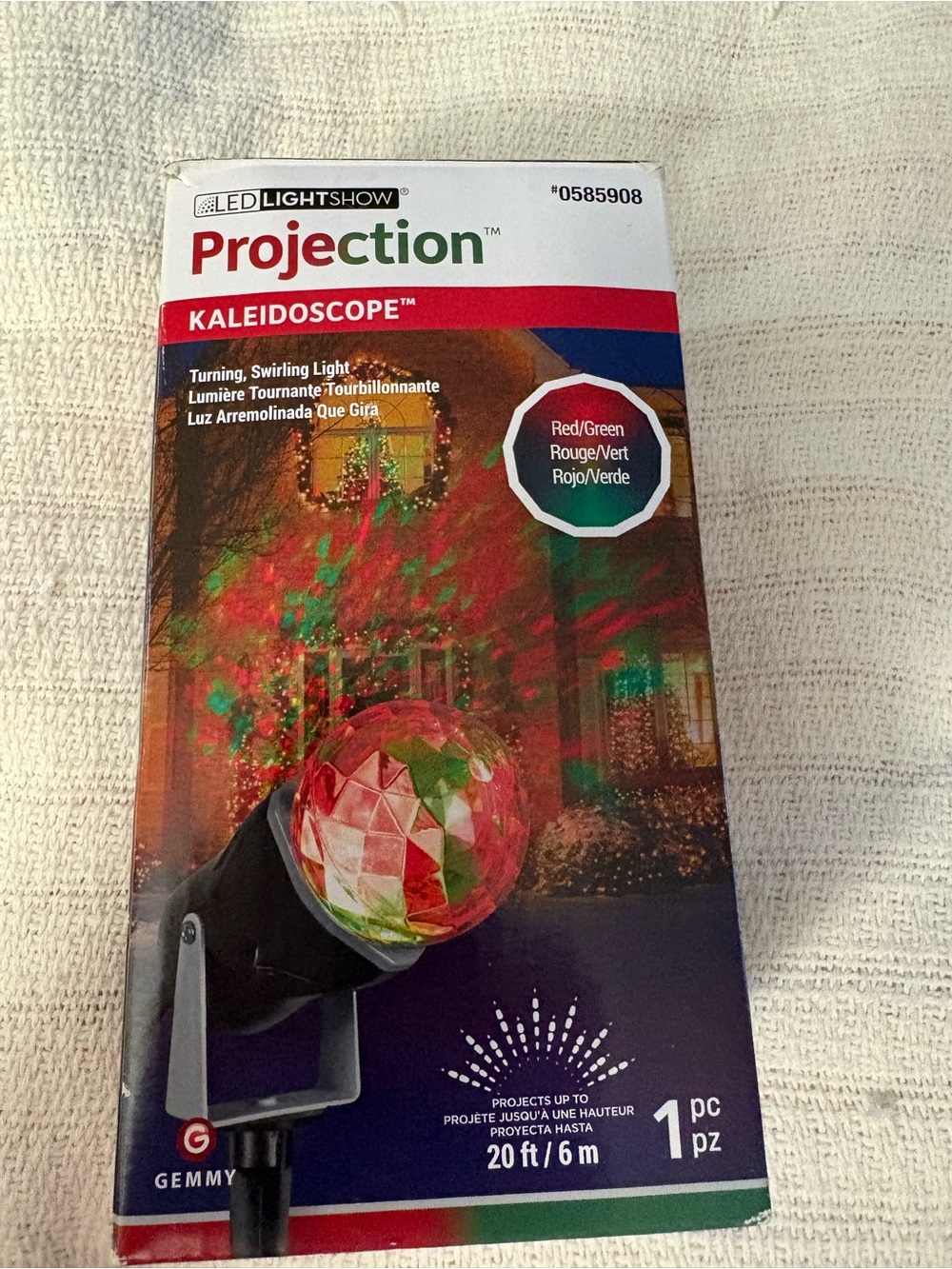 New inbox Christmas holiday outdoor Projection Kaleidoscope - Red/Green